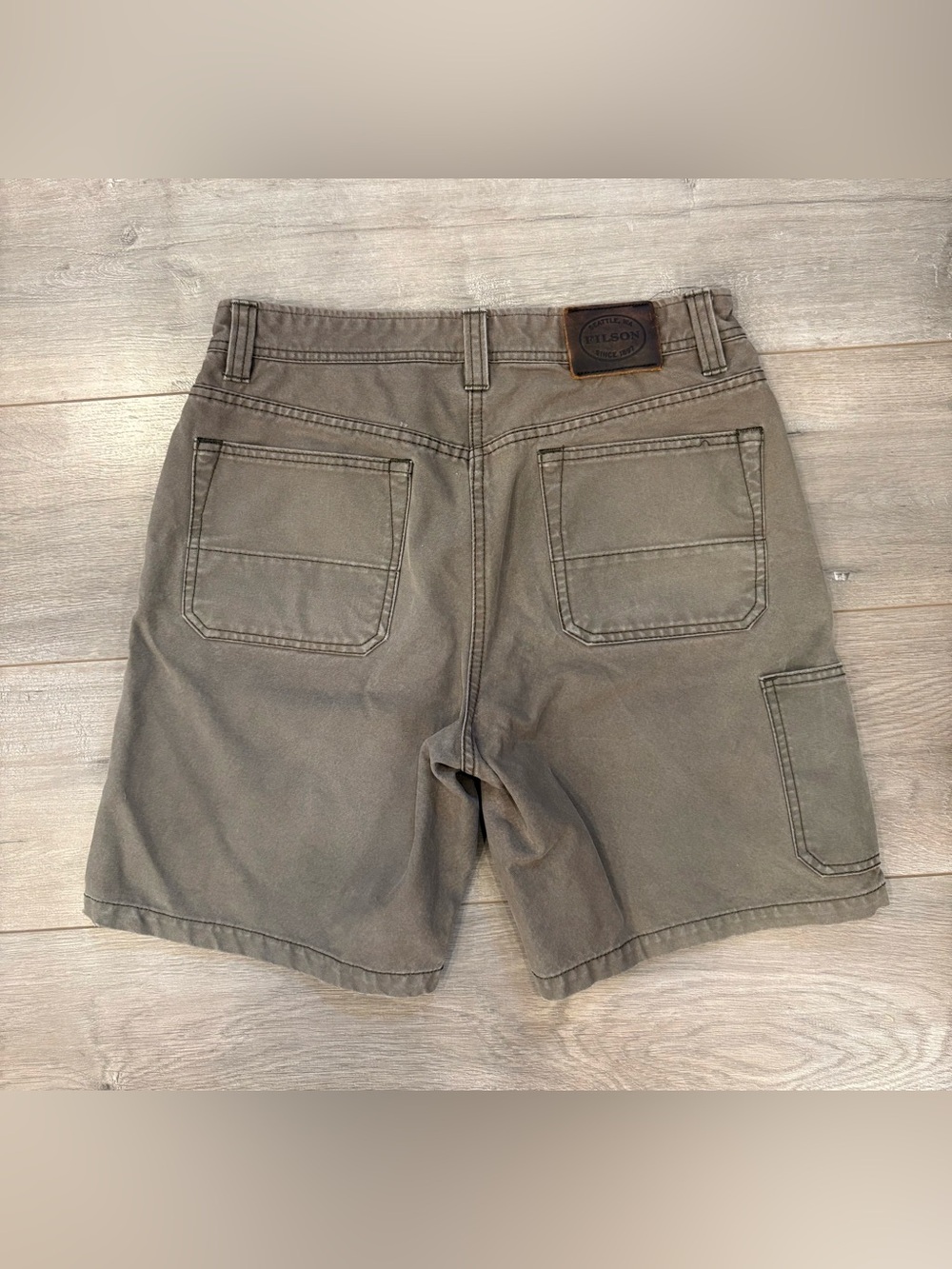 Filson Brown Carpenter Chino Shorts Mens 30 Outdoor Hiking Casual Shorts